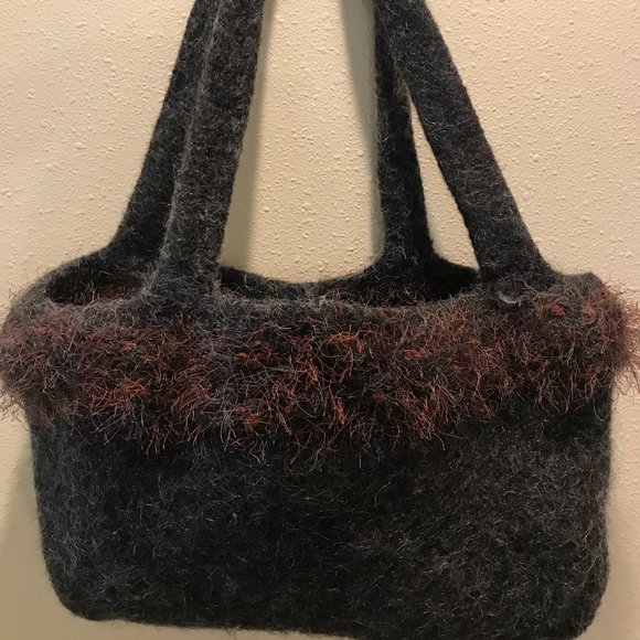 felted wool tote bag